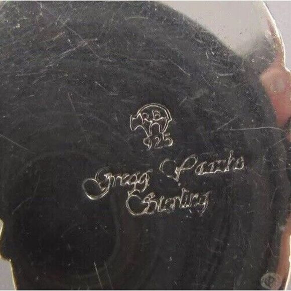 Chaco Canyon Turquoise Sterling Silver R.B.925  Designer Gregg P. necklace 25 in - Picture 5 of 6